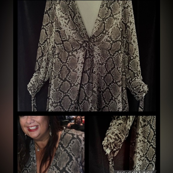 Missguided Dresses & Skirts - Brand Missguided. Size 22. Mini dress/long top. Snake skin print. Polyester